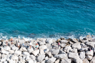 Capri sunbathers on the Jetty 2015